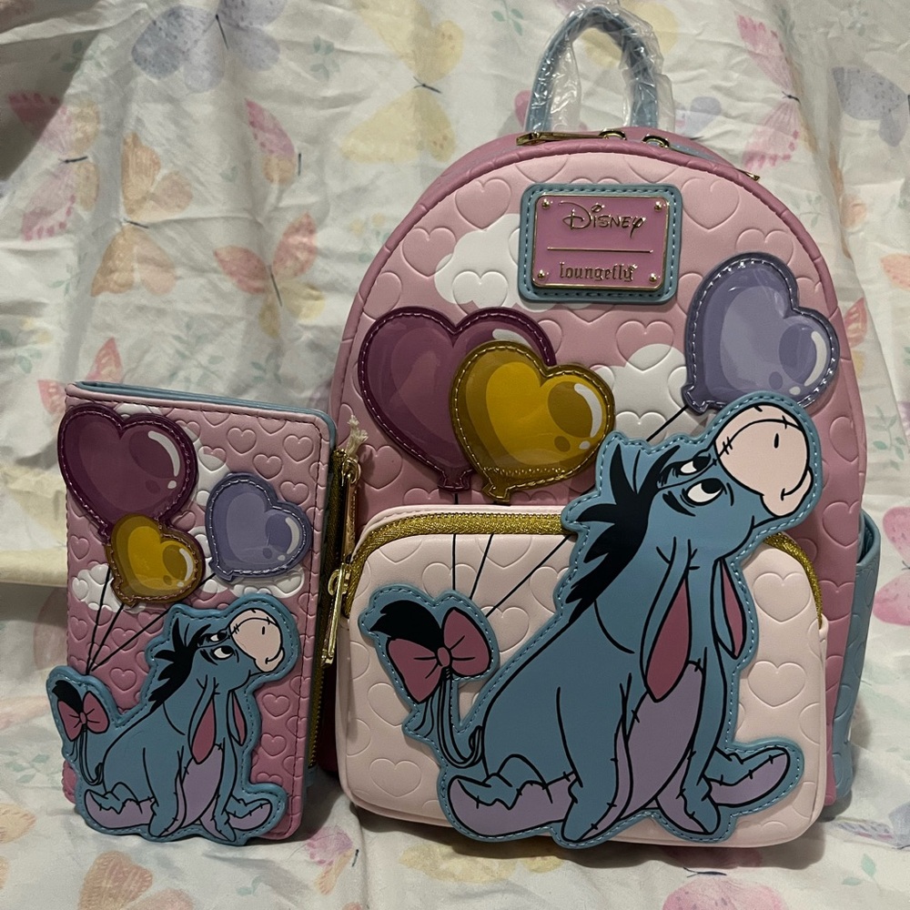 NWT Eyore Loungefly and wallet